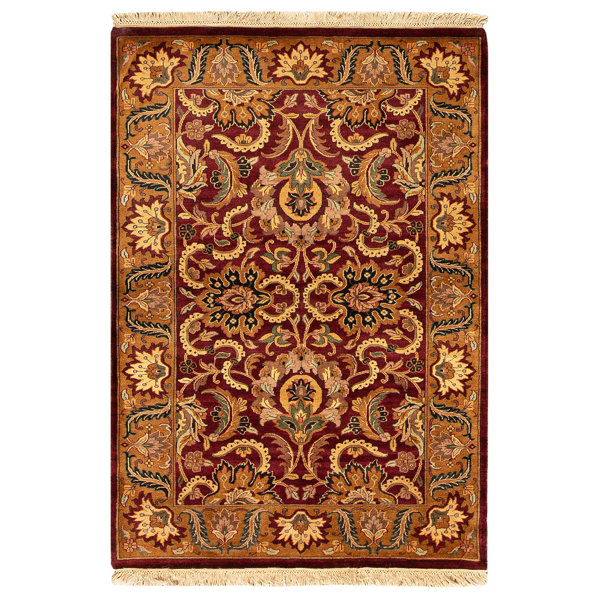 Bokara Rug Co., Inc. HandKnotted Wool Red/Gold Rug Perigold